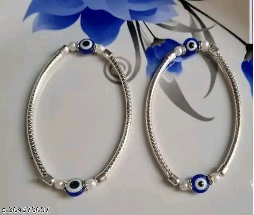 Allure Glittering Women Anklets Toe Rings – Silver-Plated Adjustable Agate Stone India
