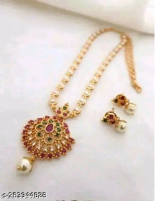 Diva Fancy Diamond Gold-Plated Finish Jewellery Set