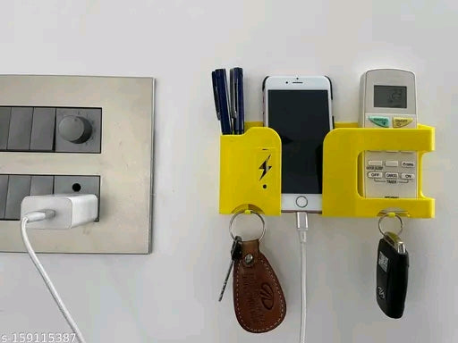 Geocarter Multi-Purpose Wall Mobile Stand – Phone Remote Pen Key Holder India
