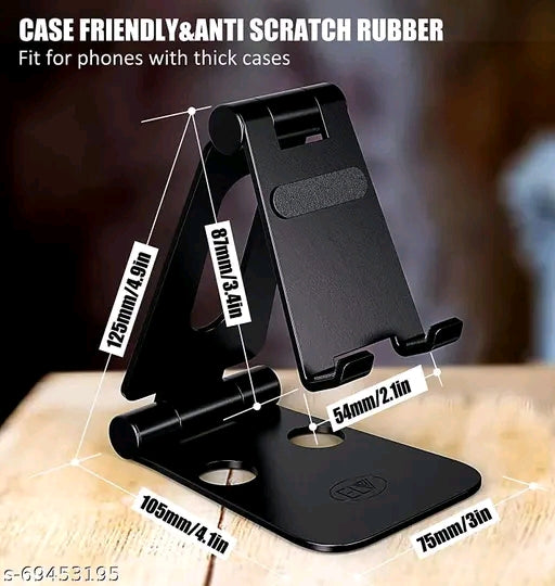 Classic Black Desktop Mobile Holder – Sleek Sturdy Desk Stand India