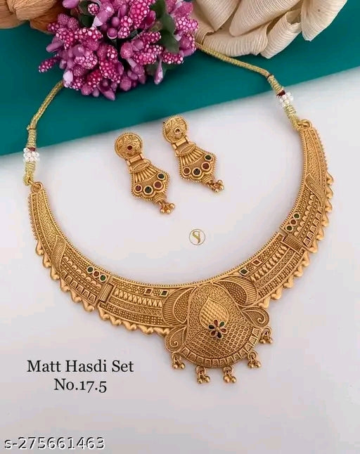 Elegant Gold-Plated Fashion Jewelry Set for Women & Girls