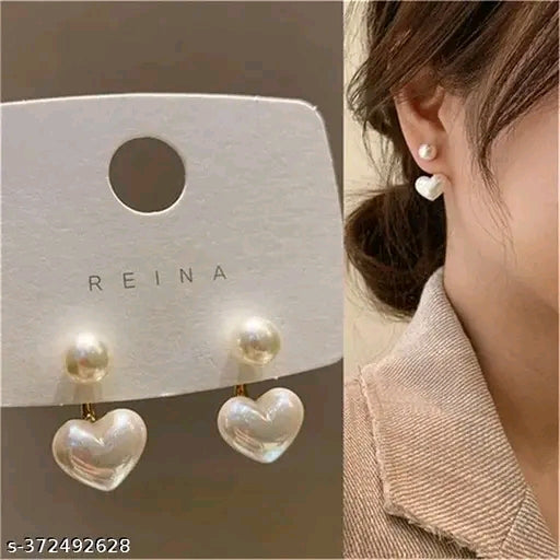 Gold-Plated Adjustable Ear Jackets with Pearls