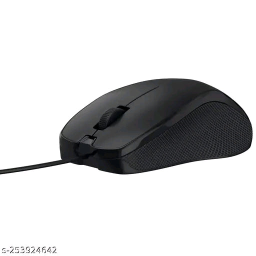 Portronics Toad 101 Wired Optical Mouse with 1200 DPI, 1.25M Cable, Hi-Optical Tracking – Black (POR-1800)