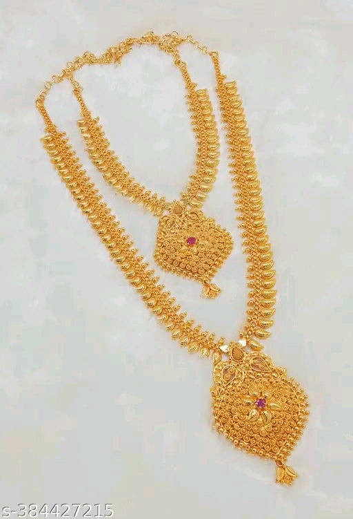 Diva Elegance: Gold-Plated Jewellery Set with American Diamonds