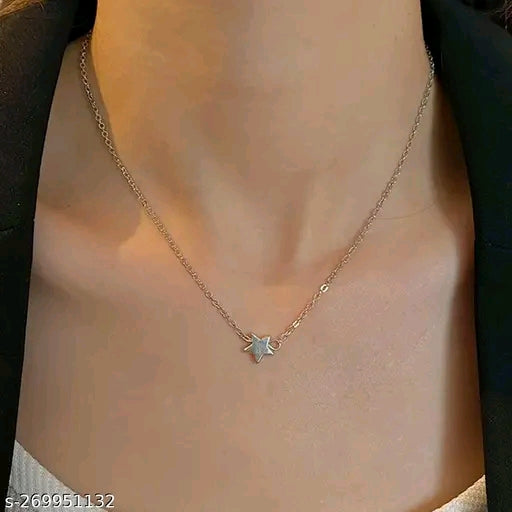 Jewels Galaxy Silver Plated "Six-Pieces" Layered Necklace for Women &amp; Girls - Adjustable Free Size