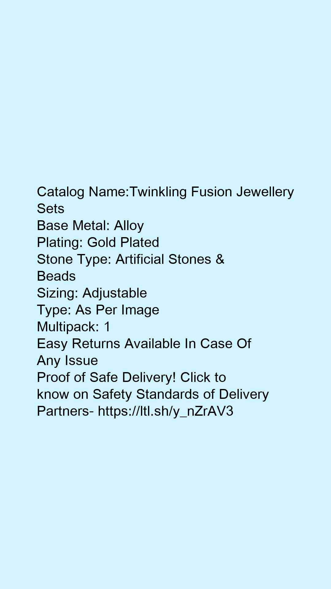 Twinkling Fusion Jewellery Sets - Faritha