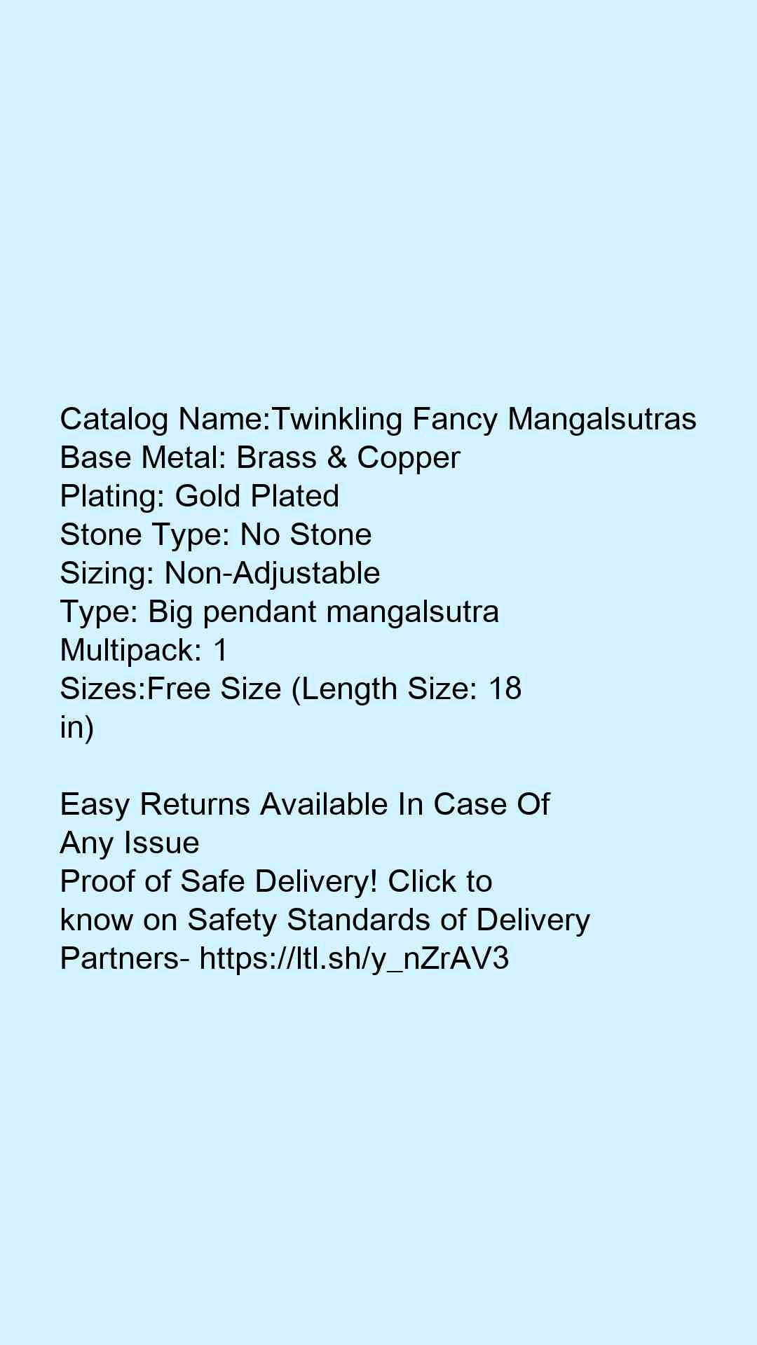 Twinkling Fancy Mangalsutra – Women Traditional India Model 2