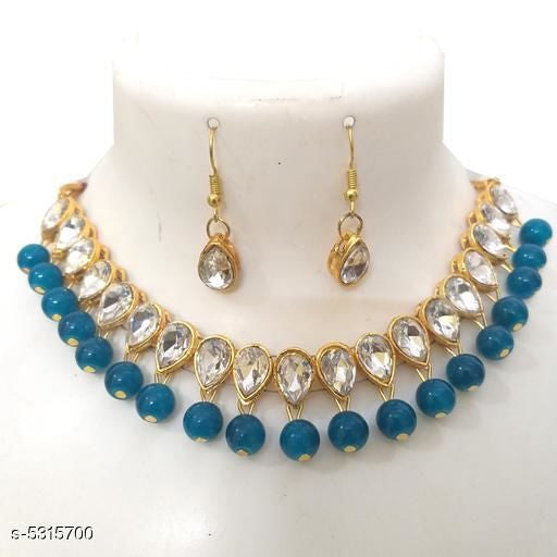 Women's Alloy Gold Plated Jewellery Set - Faritha