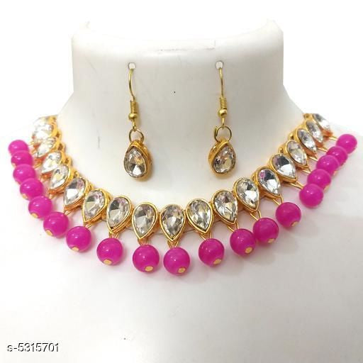 Women's Alloy Gold Plated Jewellery Set - Faritha
