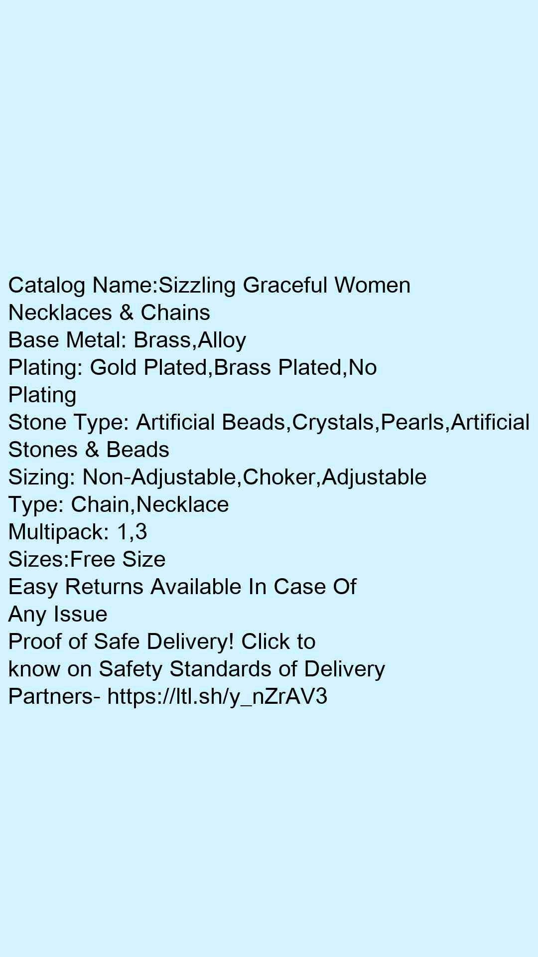 Sizzling Graceful Women Necklaces & Chains - Faritha