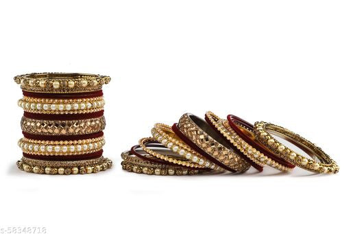 Twinkling Colorful Bracelet and Bangles – Women Traditional India Model 2