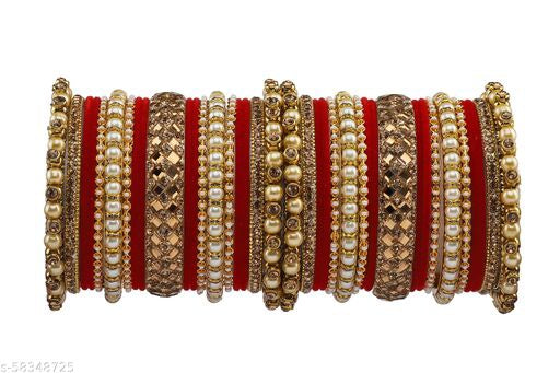 Twinkling Colorful Bracelet and Bangles – Women Traditional India Model 2
