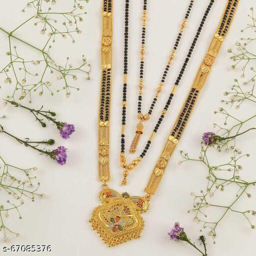 Princess Glittering Mangalsutra – Women Traditional India Model 1