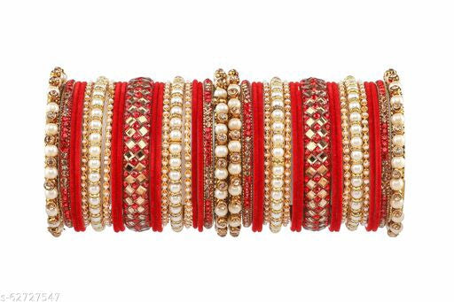 Twinkling Colorful Bracelet and Bangles – Women Traditional India Model 2