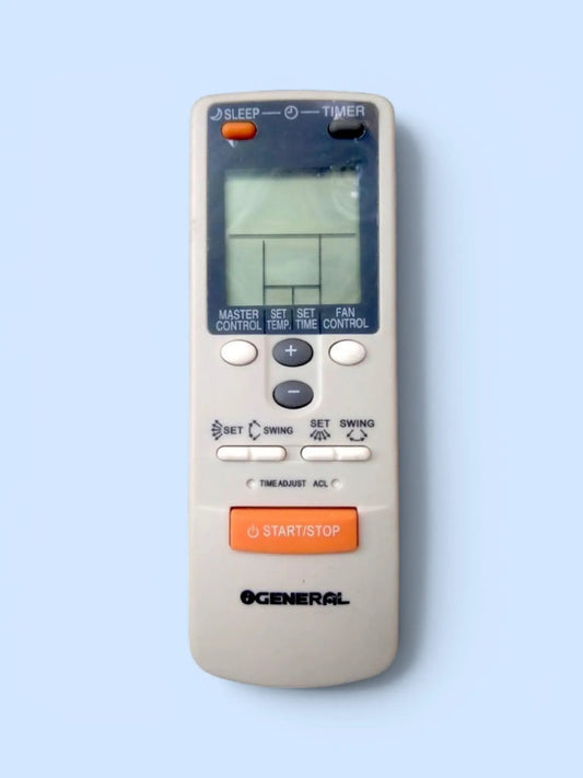 O General AC Remote Control compatible with Model 47 and selected O General air conditioners. Replacement remote for cooling, temperature control, fan speed, swing, timer, and mode functions.
