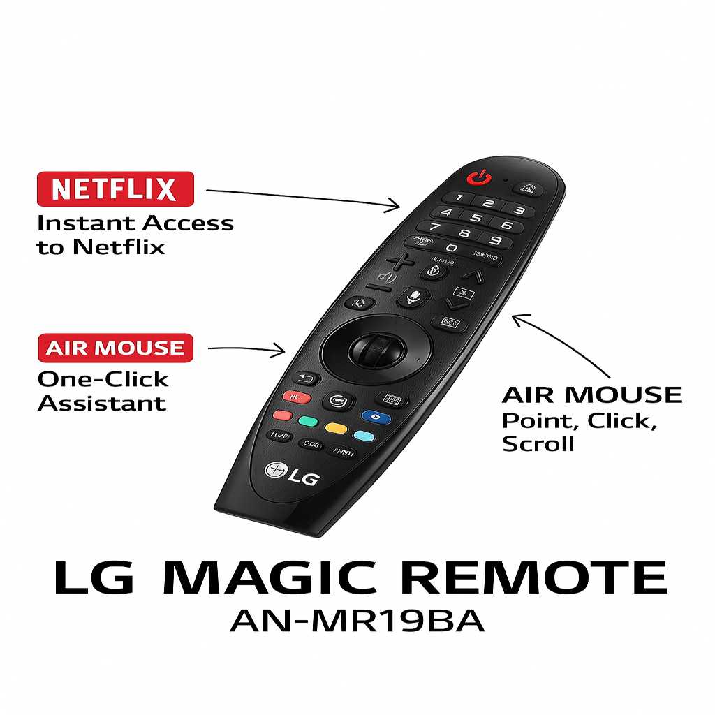 LG Magic Remote Control MR19BA – Compatible Replacement for LG Smart TVs #