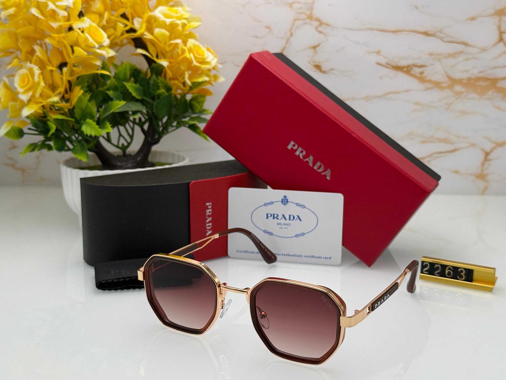 Designer Sunglasses Prada Sunglasses With Flowers Prada Sunglasses