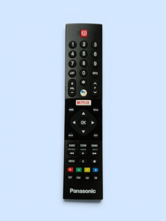Panasonic Smart LED TV Remote — front view compatible Google Voice Netflix India Faritha