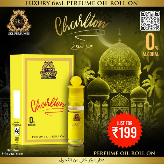 Charlton Premium Perfume Oil Roll-On – 6ml, 100% Alcohol-Free