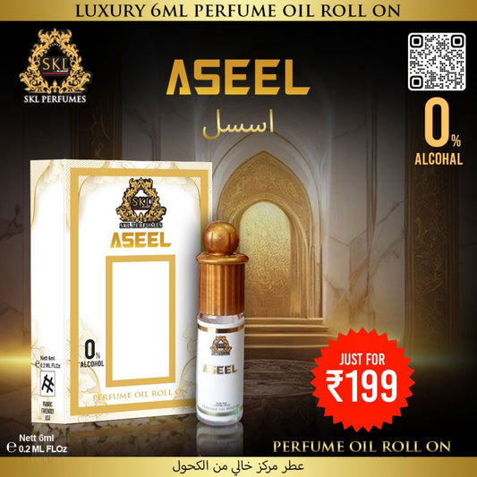 असील लक्ज़री 6ml परफ्यूम ऑयल रोल-ऑन - अल्कोहल-मुक्त और लंबे समय तक चलने वाला