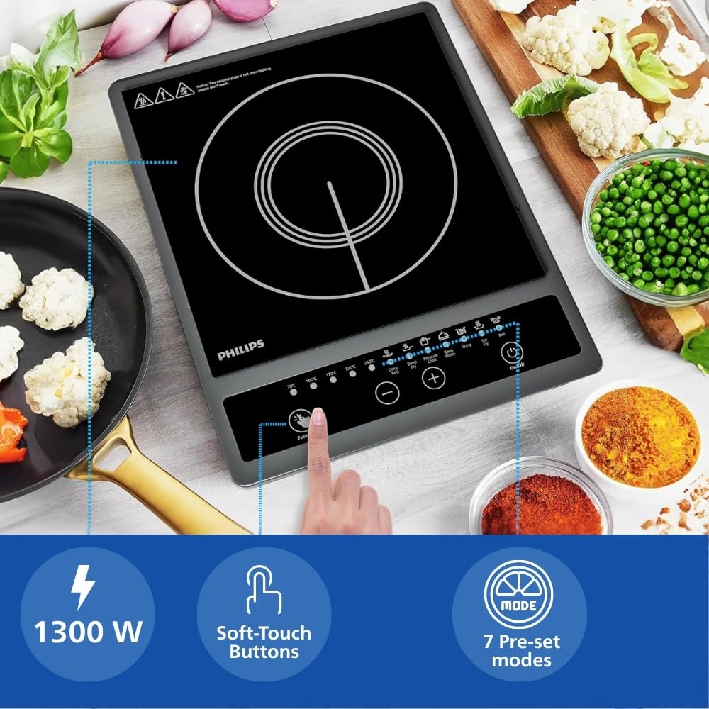 Philips induction cooktop with triple MOV surge protection 4KW