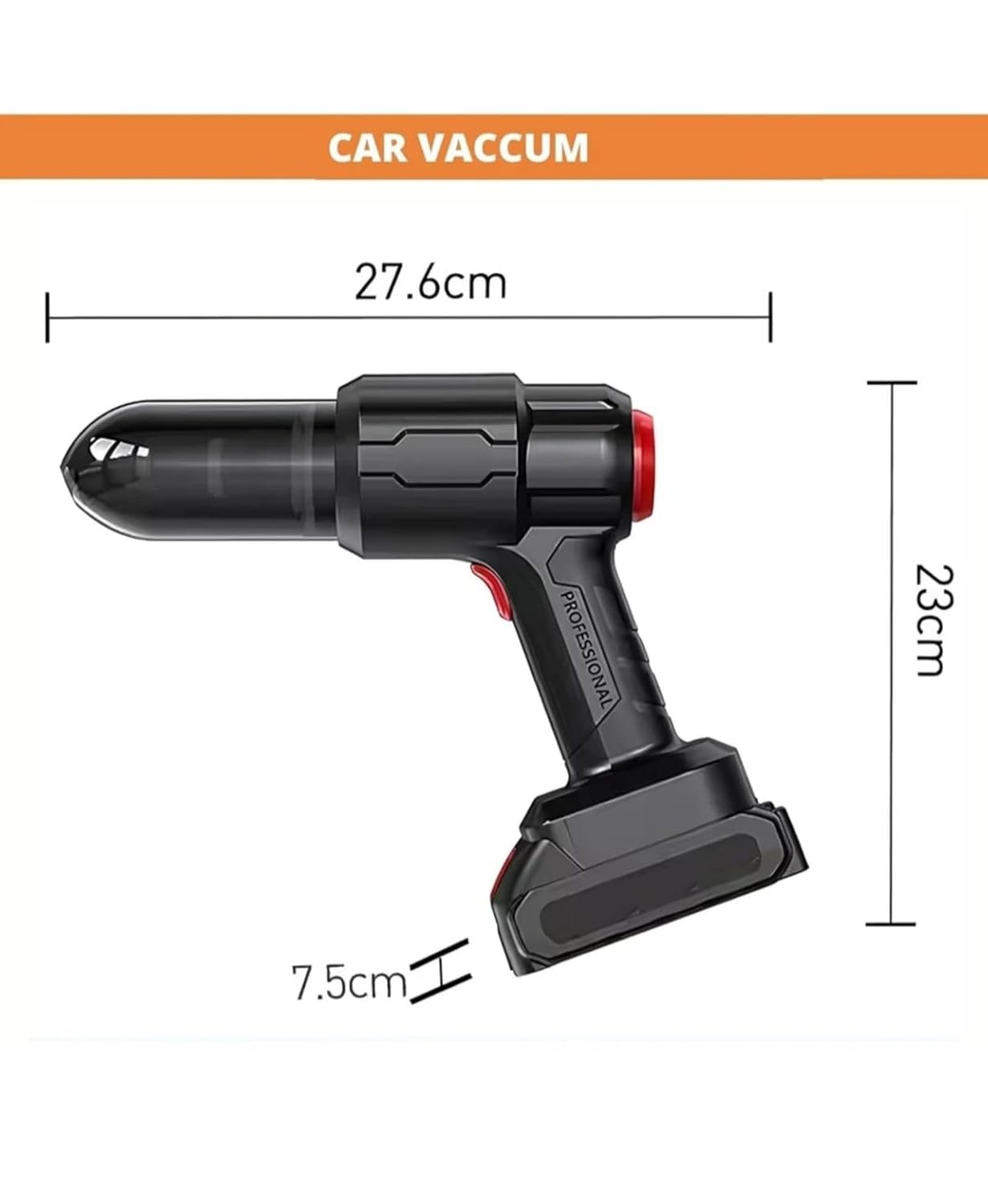 Rechargeable handheld vacuum cleaner for car and home cleaning