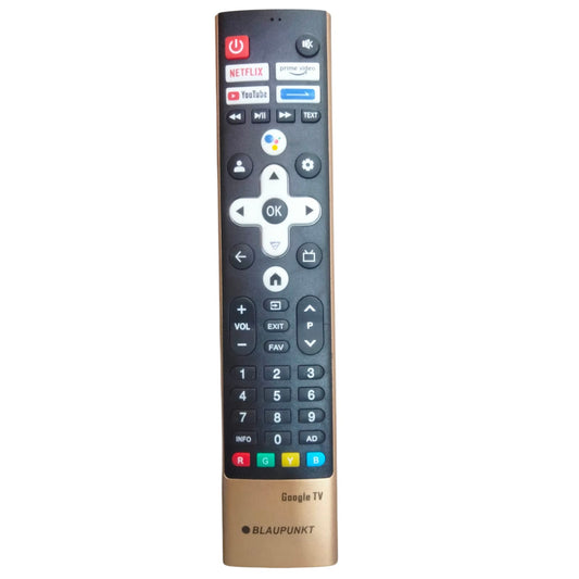 Blaupunkt Smart Google TV Remote – Voice Control with Shortcut Keys for Netflix, YouTube, Prime Video & More #