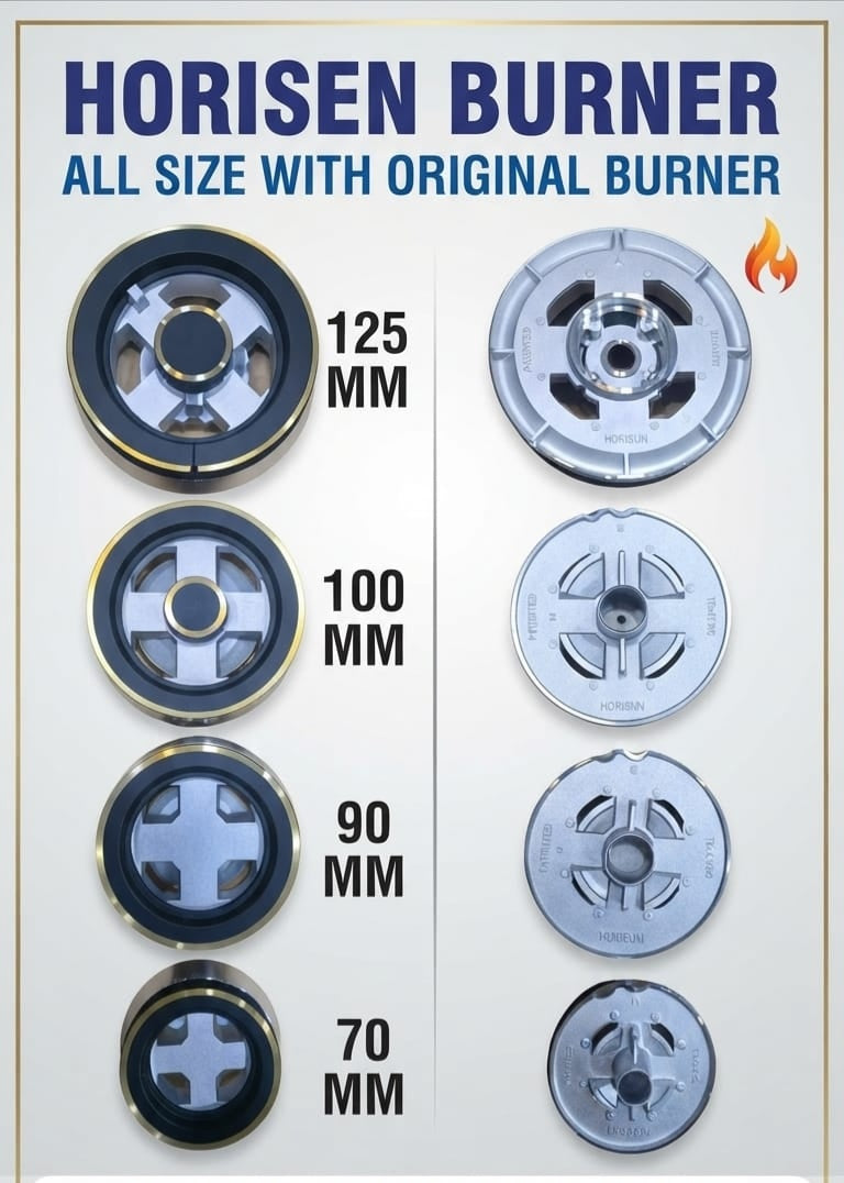 Horisen Gas Stove Replacement Burner – 70mm, 90mm, 100mm & 125mm