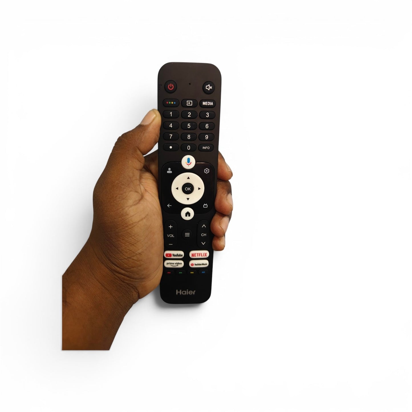 Haier Smart Voice TV Remote Control with Netflix, YouTube & Prime Video Shortcut Buttons