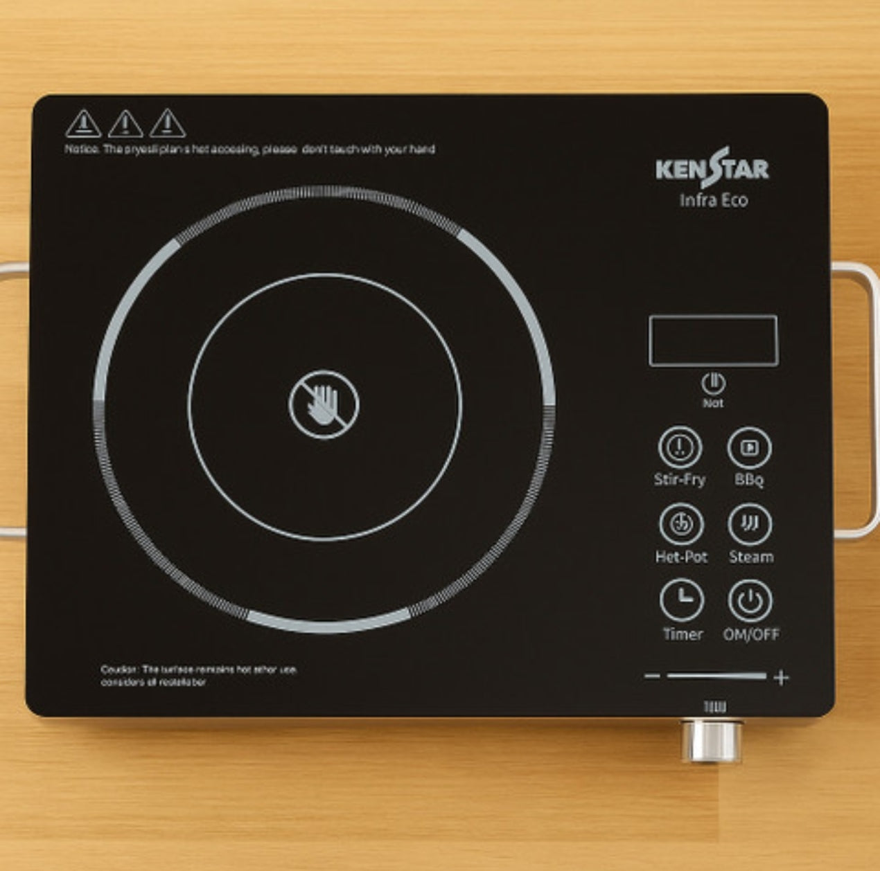 Kenstar Infra Eco Infrared Cooktop 2200W with Grill Plate and Skewers | Buy Online India