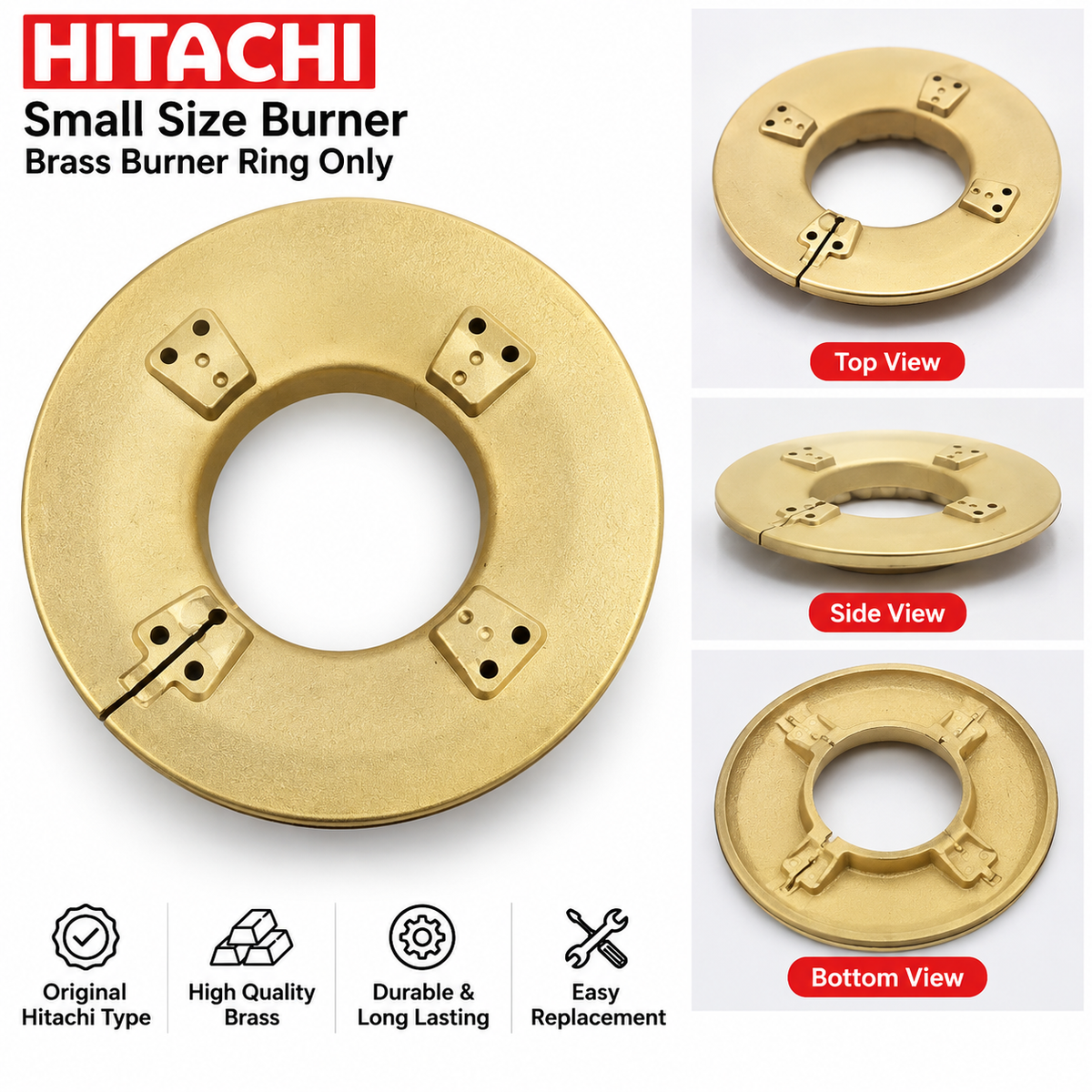 Hitachi Small Size Gas Stove Brass Burner Ring – Replacement Spare Part