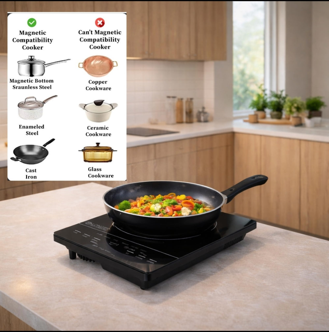 Crompton Infraseve 2000W Infrared Cooktop with Touch Control & LED Display#