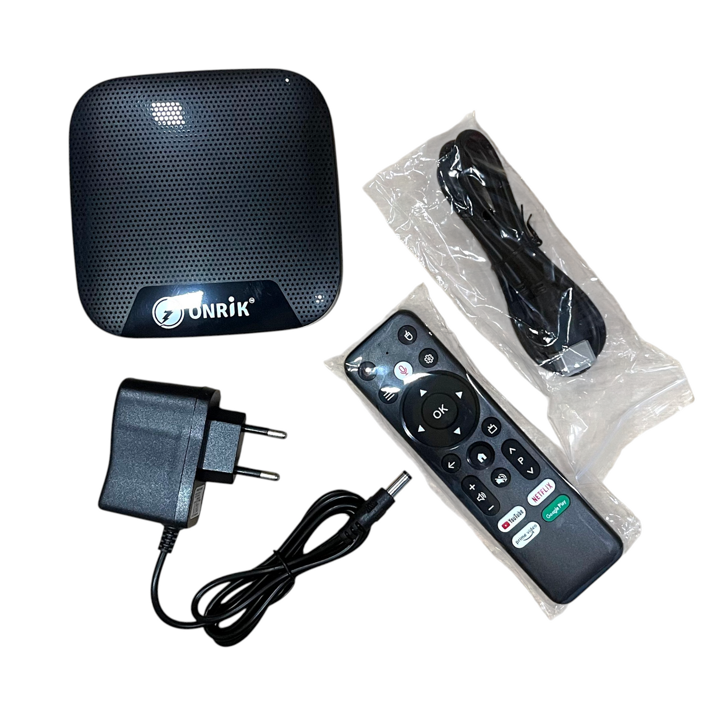 ONRiK Android TV Box – 4K Ultra HD | Android 13 | 4GB RAM + 32GB Storage | Voice Remote | 5G WiFi | Set-Top Box for Smart Streaming