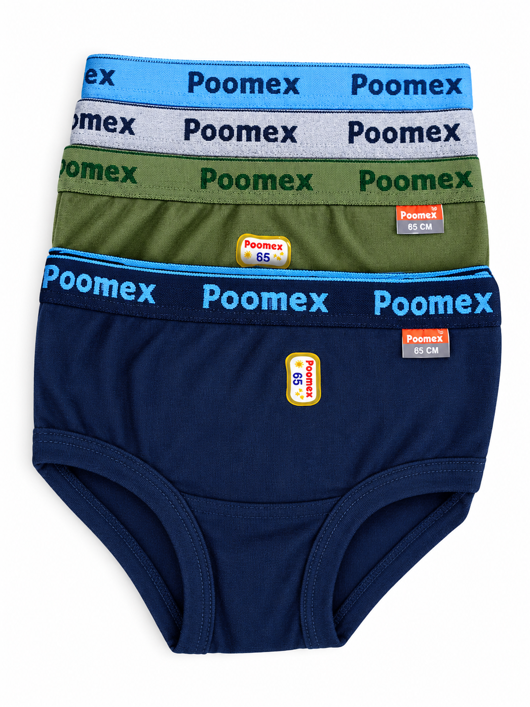 Poomex Boys Kids Cotton Innerwear Briefs Pack of 4 – Comfortable India