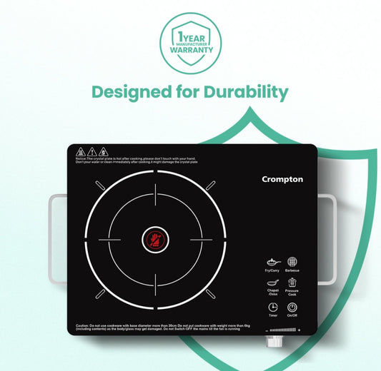 Crompton Infraseve 2000W Infrared Cooktop – Touch Control LED Display India