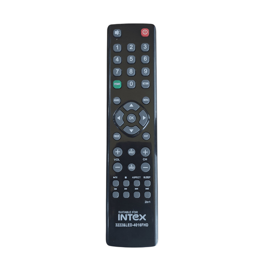 Intex 3222 & 4016FHD LED TV Remote Control – Compatible Replacement Controller#