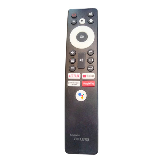 Aiwa Smart TV Remote Control – Compatible with Netflix, YouTube, Prime Video, Google Assistant | Replacement Remote for Aiwa Android LED TVs