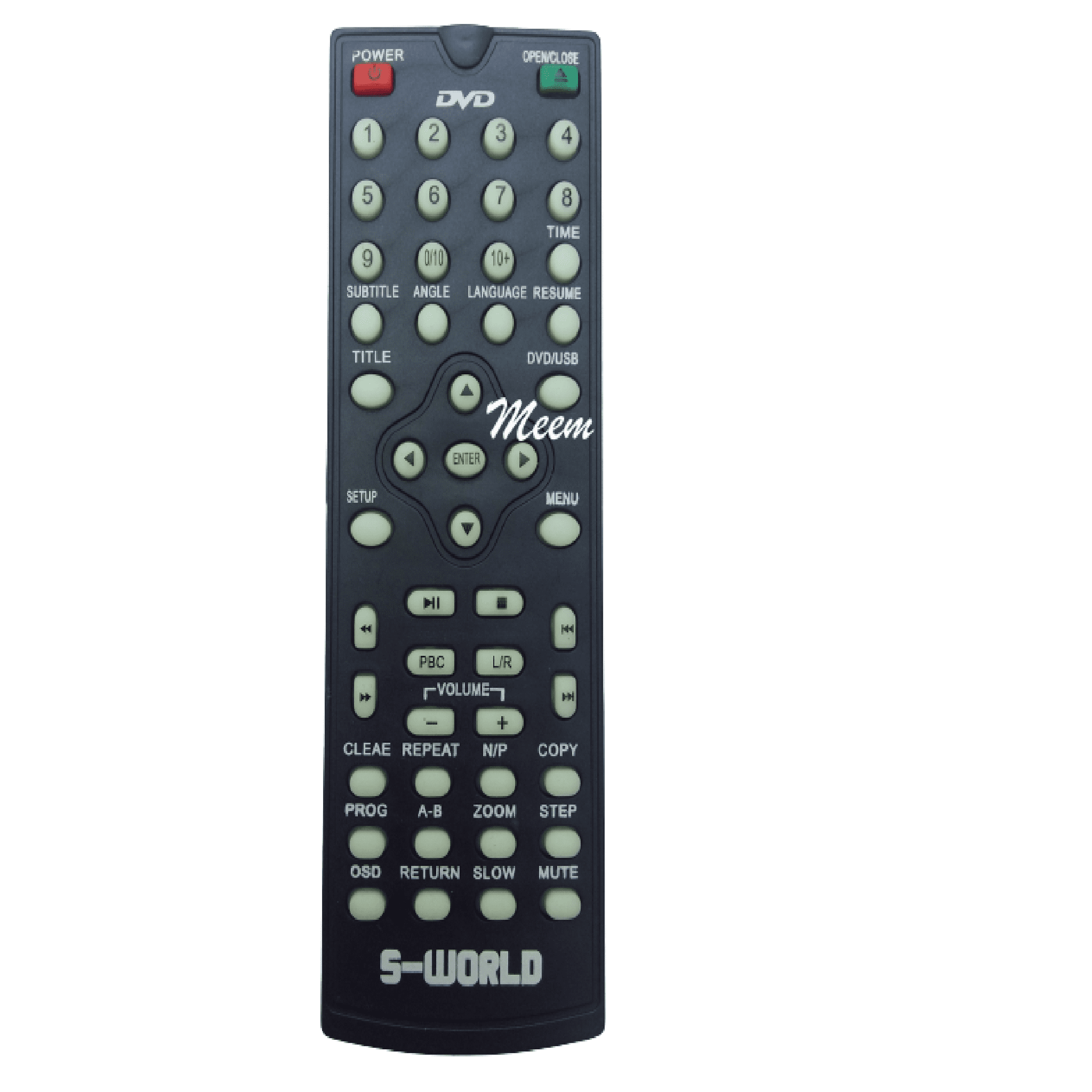 S-World DVD Remote Control  * Compatible*High Sensitivity (DV19) - Faritha