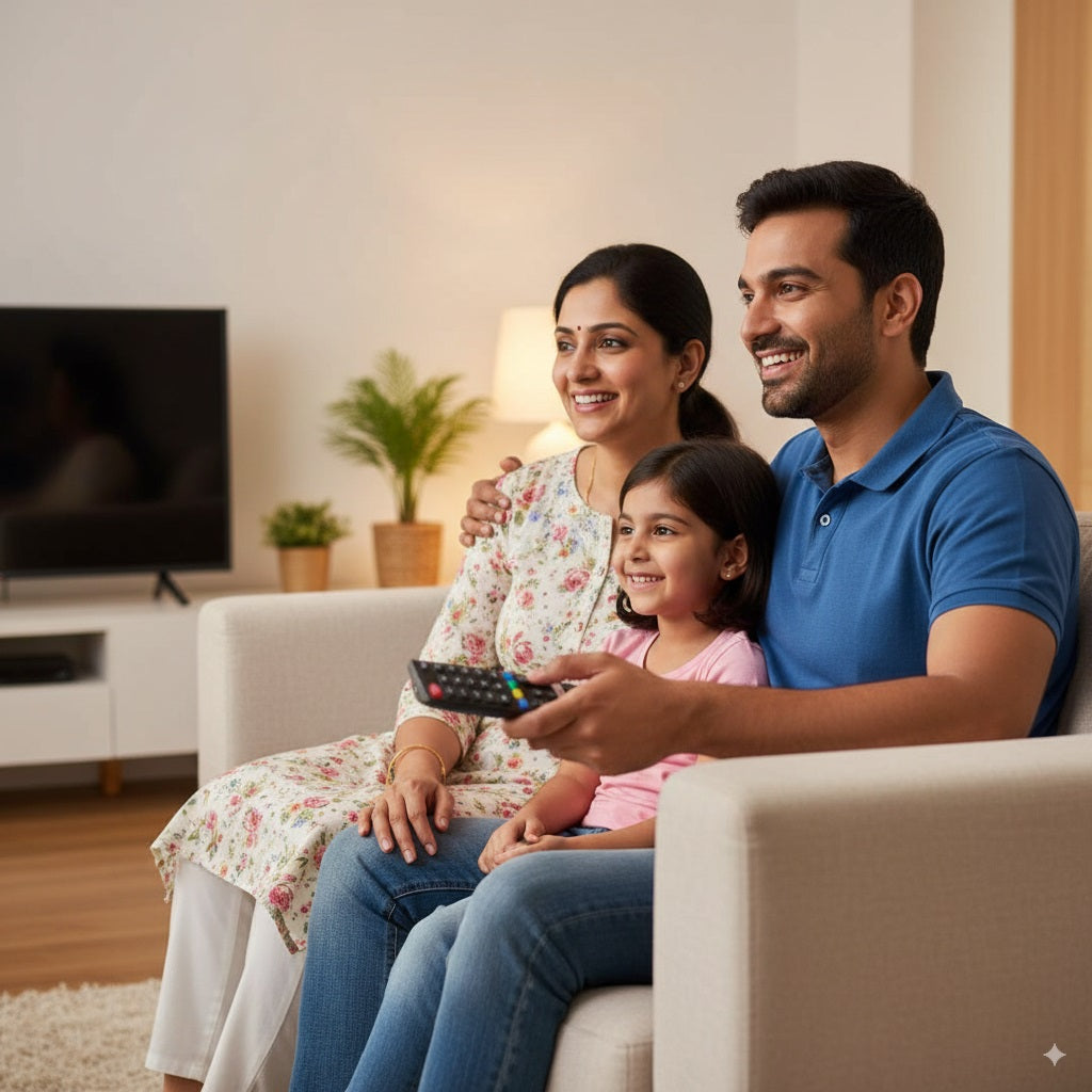 Sansui Smart TV Remote buttons — YouTube Netflix shortcuts India 2026 Faritha