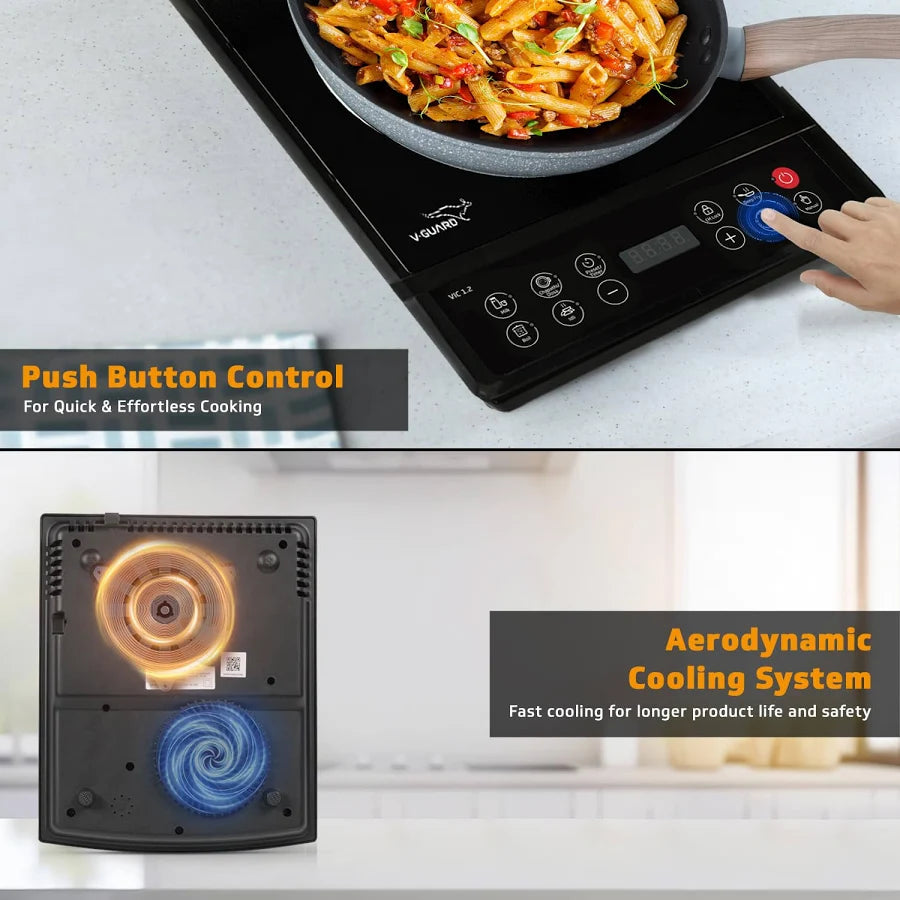 V-Guard VIC 01 V2 Energy Efficient Induction Cooktop – Multiple Cooking Modes India