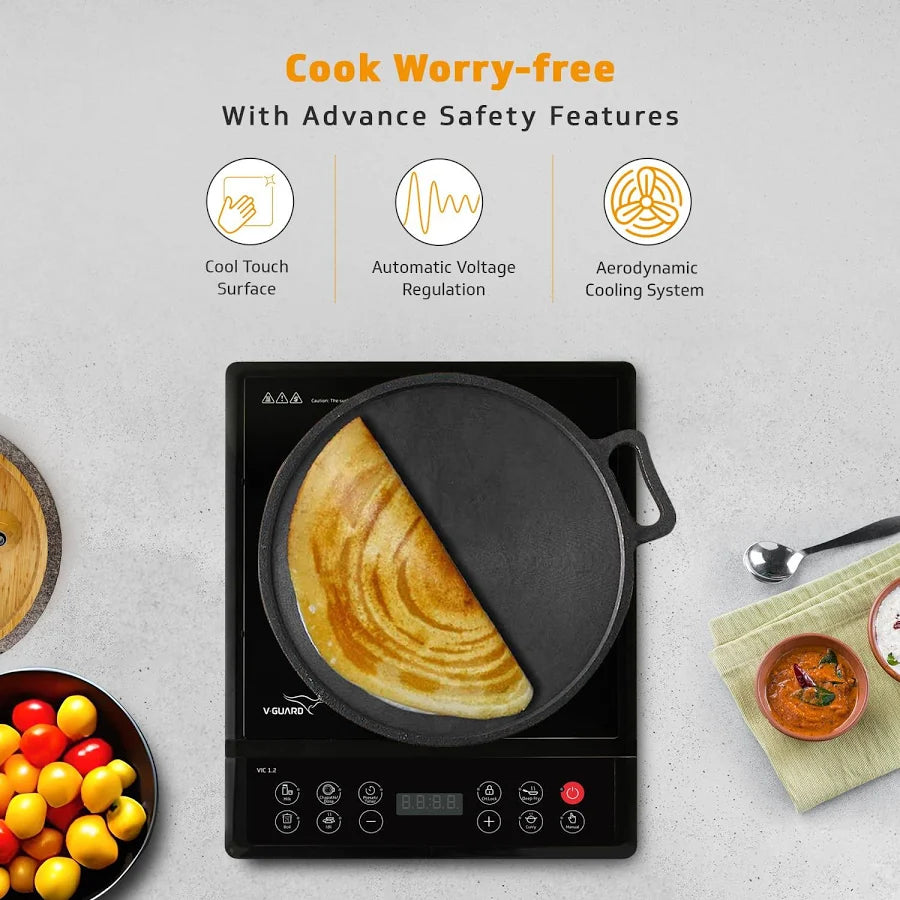 V-Guard VIC 01 V2 Energy Efficient Induction Cooktop – Multiple Cooking Modes India