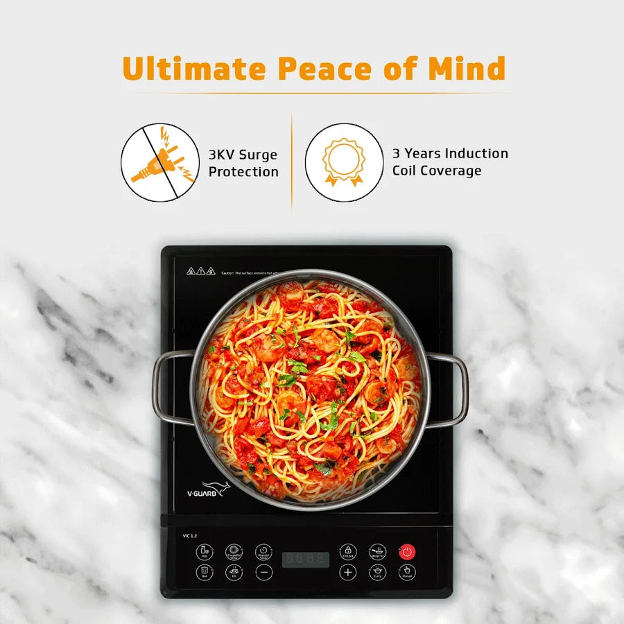 V-Guard VIC 01 V2 Energy Efficient Induction Cooktop – Multiple Cooking Modes India