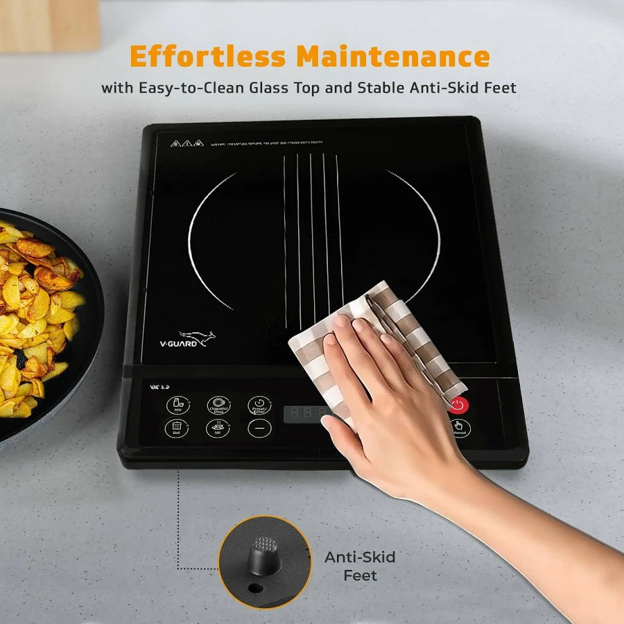 V-Guard VIC 01 V2 Energy Efficient Induction Cooktop – Multiple Cooking Modes India