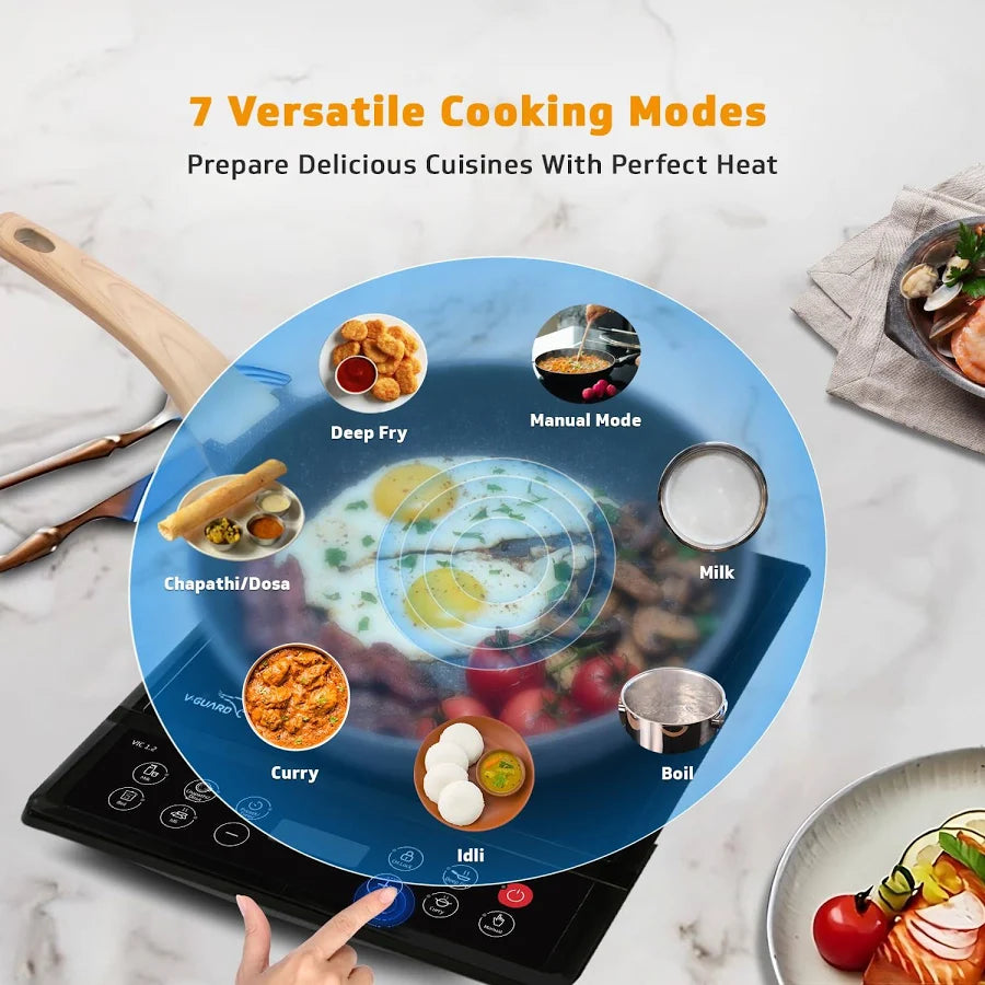 V-Guard VIC 01 V2 Energy Efficient Induction Cooktop – Multiple Cooking Modes India