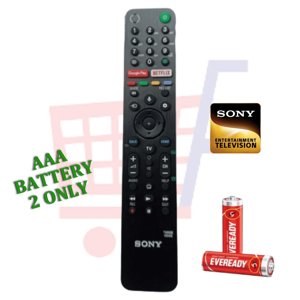 Sony Smart TV Remote Google Assistant buttons — Netflix Google Play India 2026