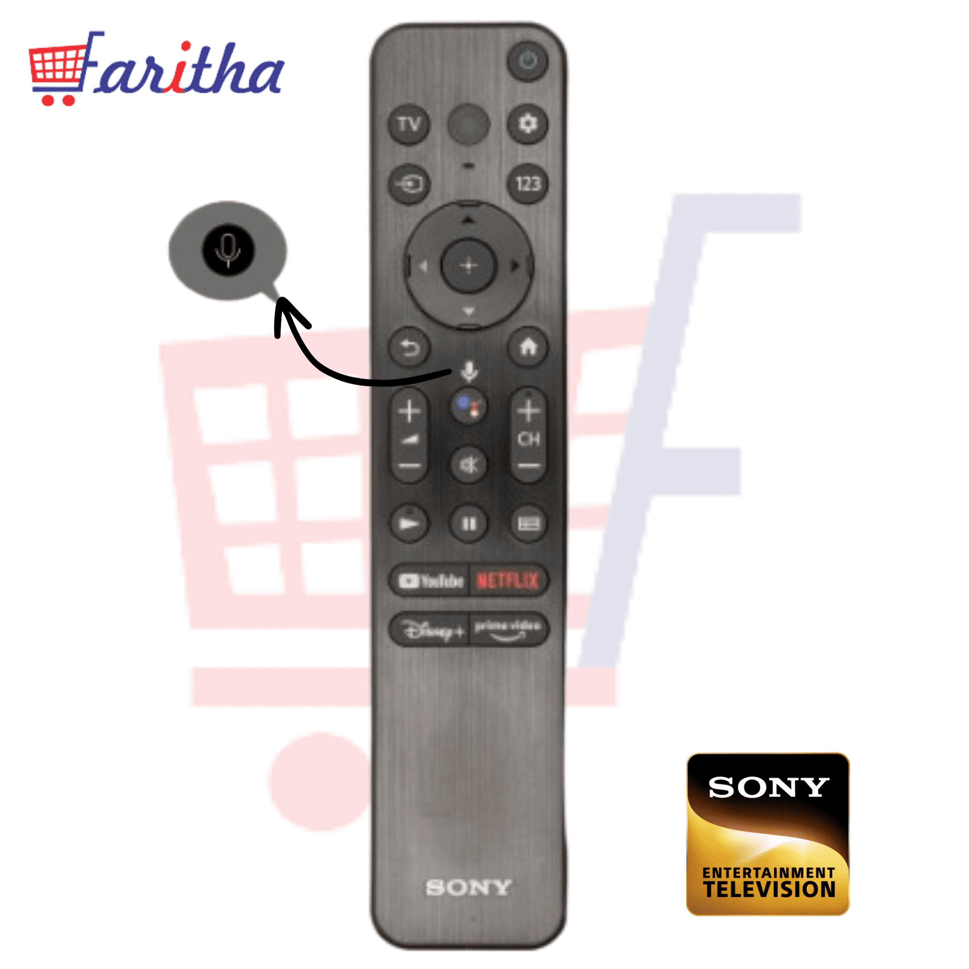 Sony Smart TV Remote back view — battery compartment, original Sony Bravia India 2026