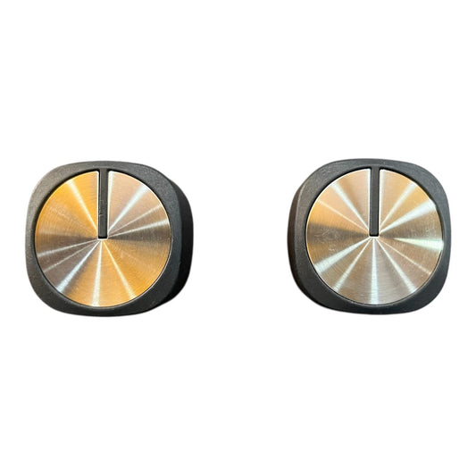 Square Metal Gas Stove Knob Front View Universal Fit