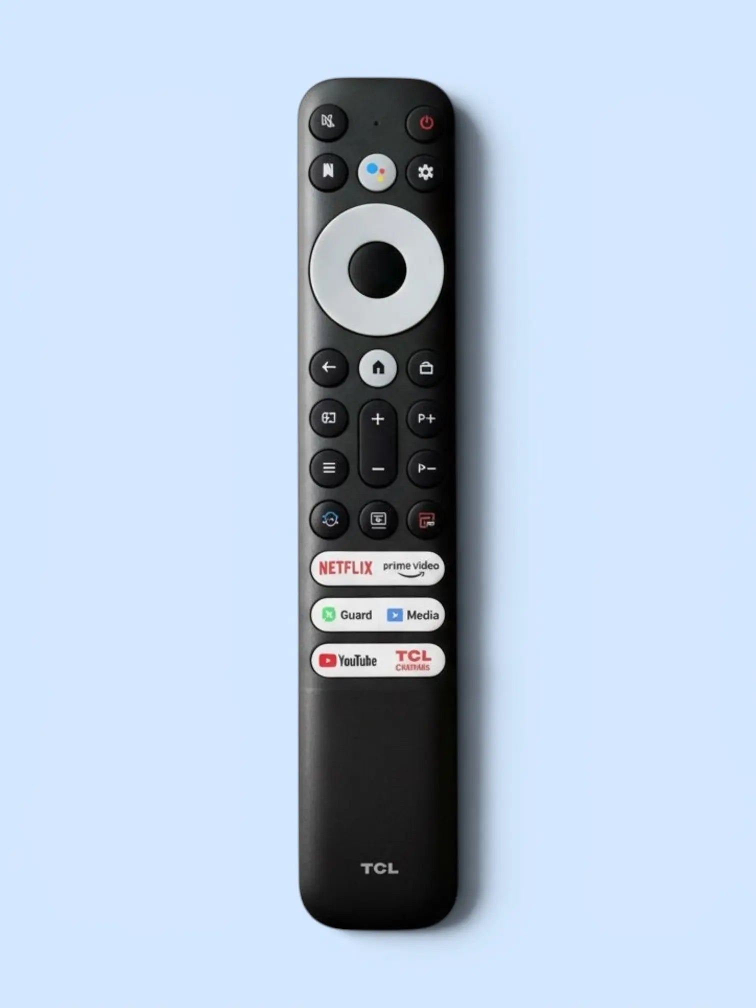 TCL Smart TV Remote Original with Google Voice Control, Netflix, Prime Video and YouTube Hotkeys – Compatible TCL Android Smart TVs