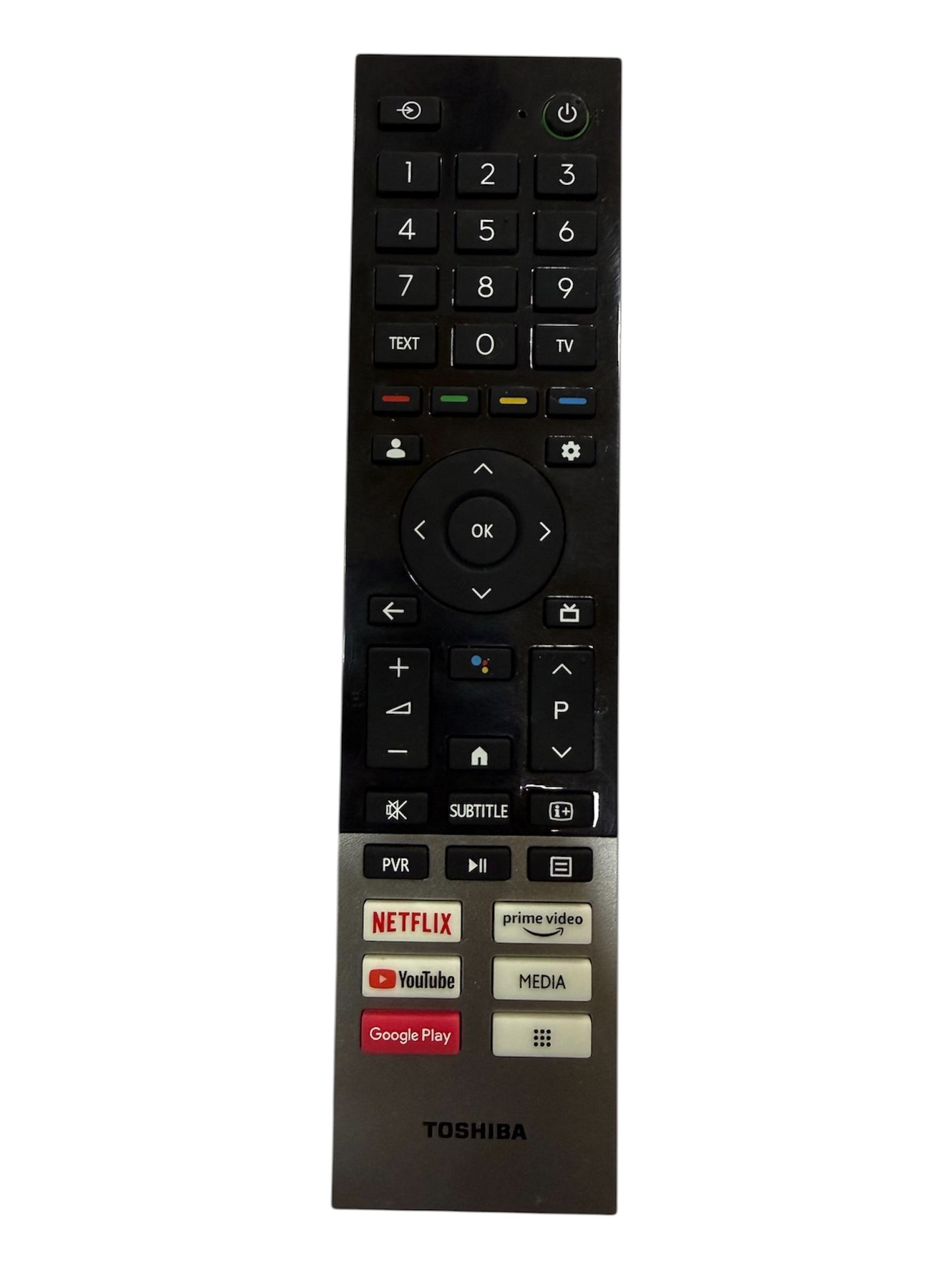 Original Toshiba Smart TV Remote CT-95024 — voice control front view India Faritha