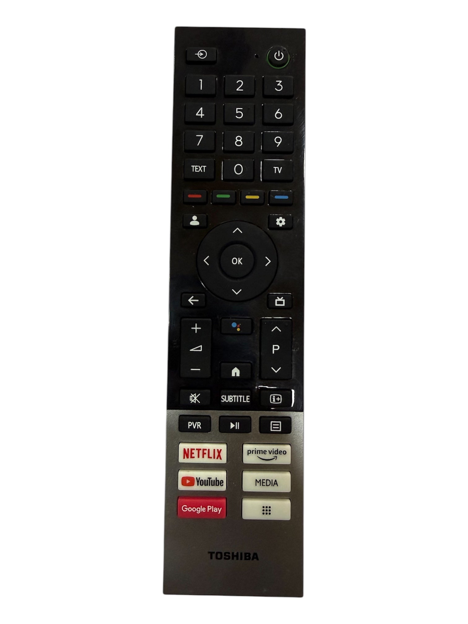 Original Toshiba Smart TV Remote CT-95024 — voice control front view India Faritha